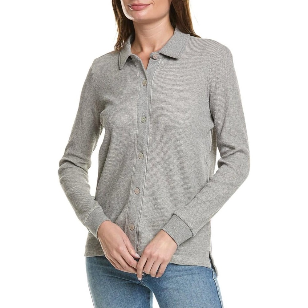 $175 Goldie Lewinter Waffle Collared Cardigan - S